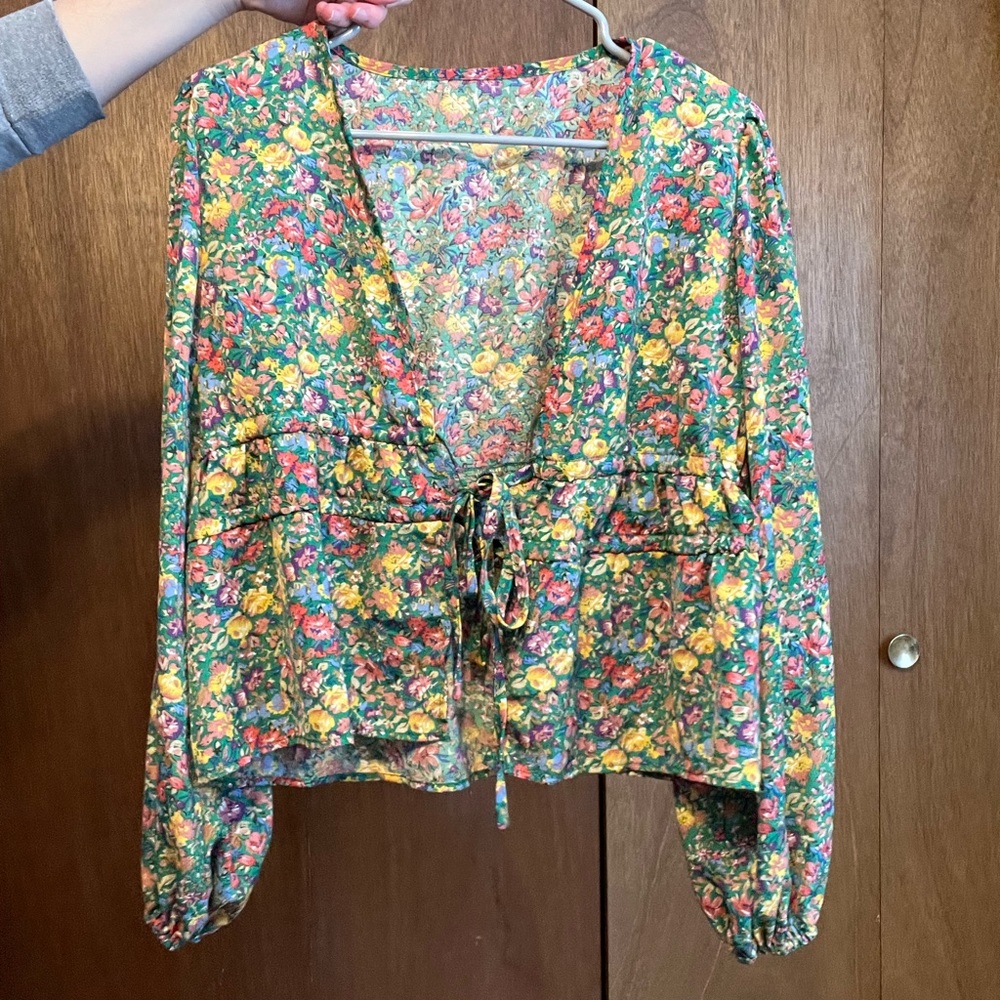 Shein Tie Front Top